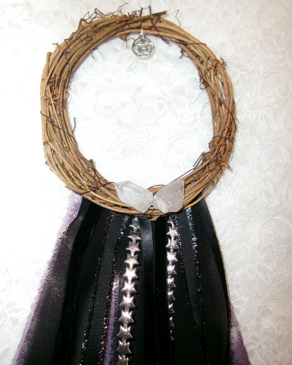 Starry Quartz Pentacle Wreath