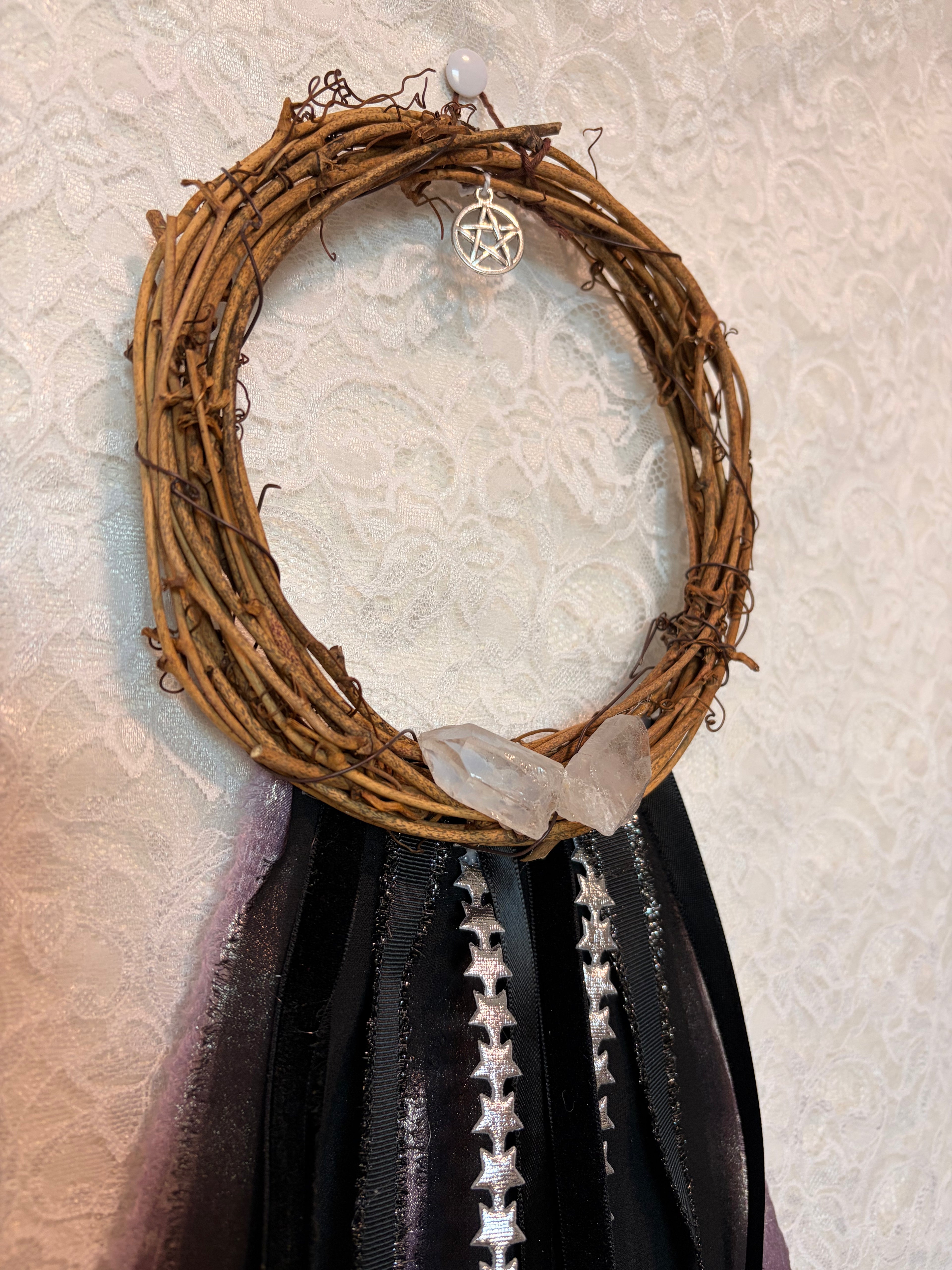 Starry Quartz Pentacle Wreath